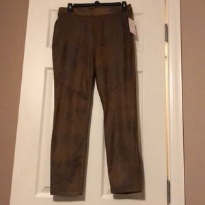 Free People faux suede fitted leggings